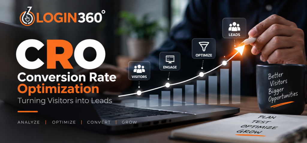 Conversion Rate Optimization strategy for turning website visitors into leads
