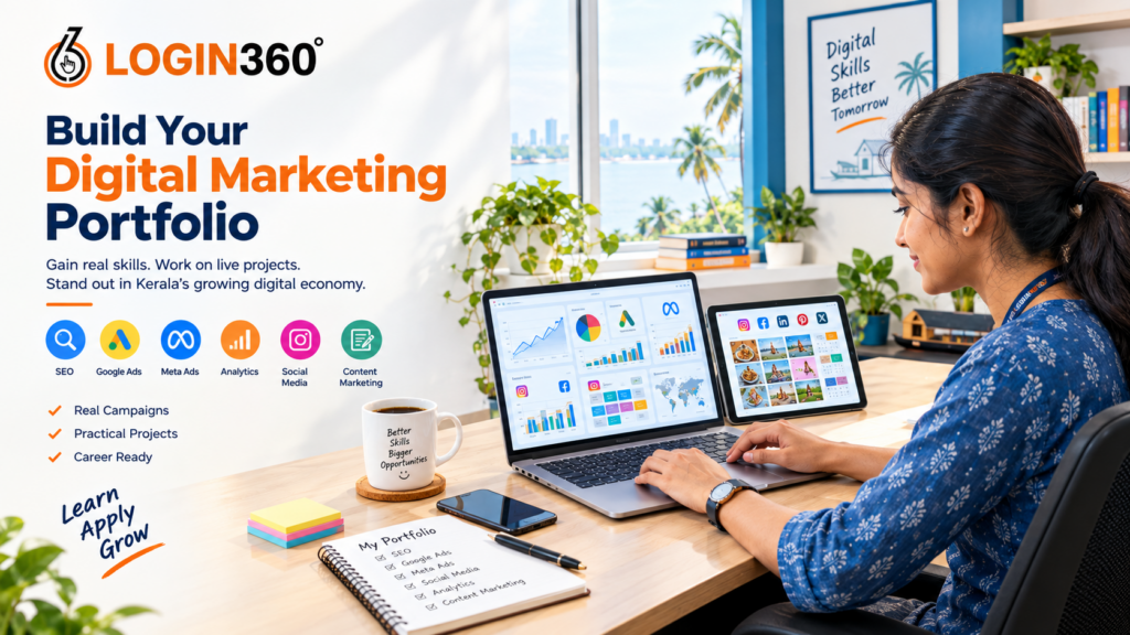 "Presenting a social media growth project as part of a digital marketing portfolio"