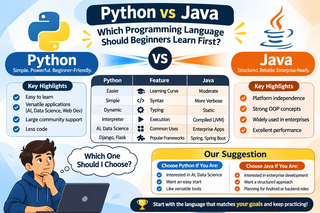 Python vs Java for beginners